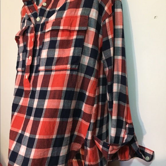 Old Navy Boyfriend Shirt Plaid XS-S - Picture 4 of 8